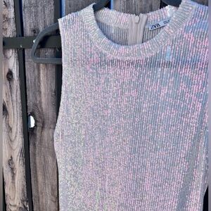 ZARA Sequin Bodysuit L
